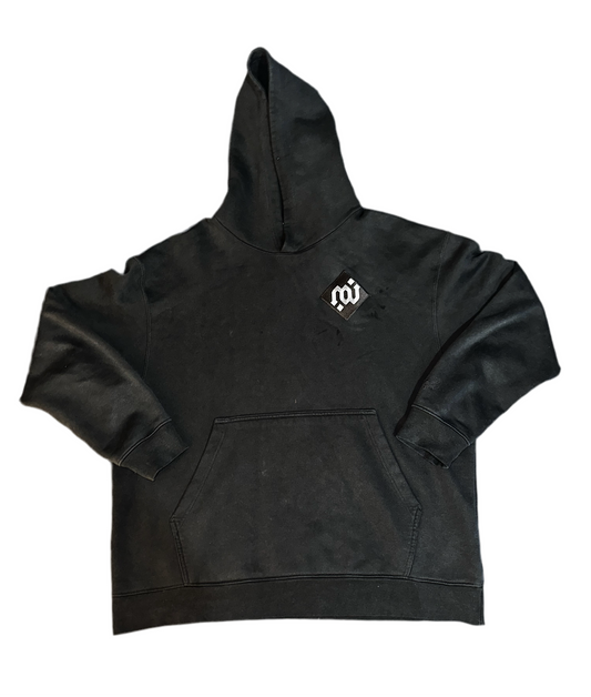 Medium Weight Hoodie Sample II - Silver Logo. “S” Patch: Heart